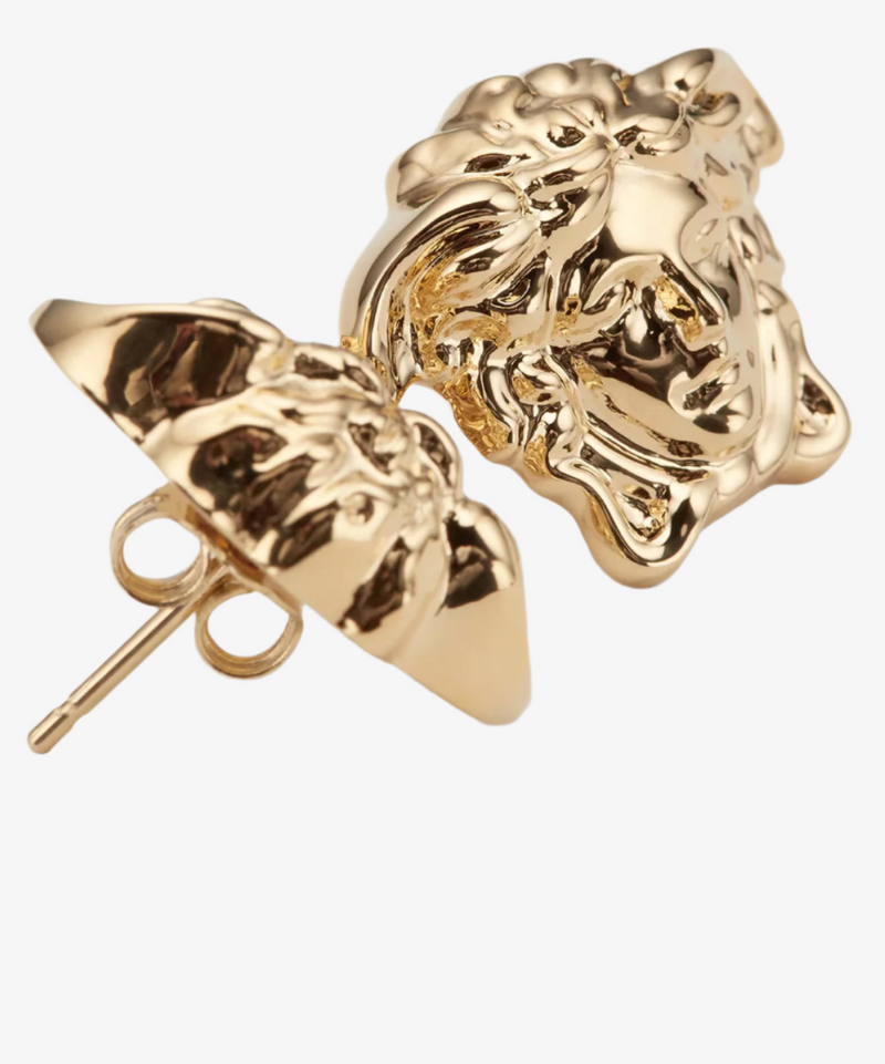 Versace Medusa Logo Head Earrings