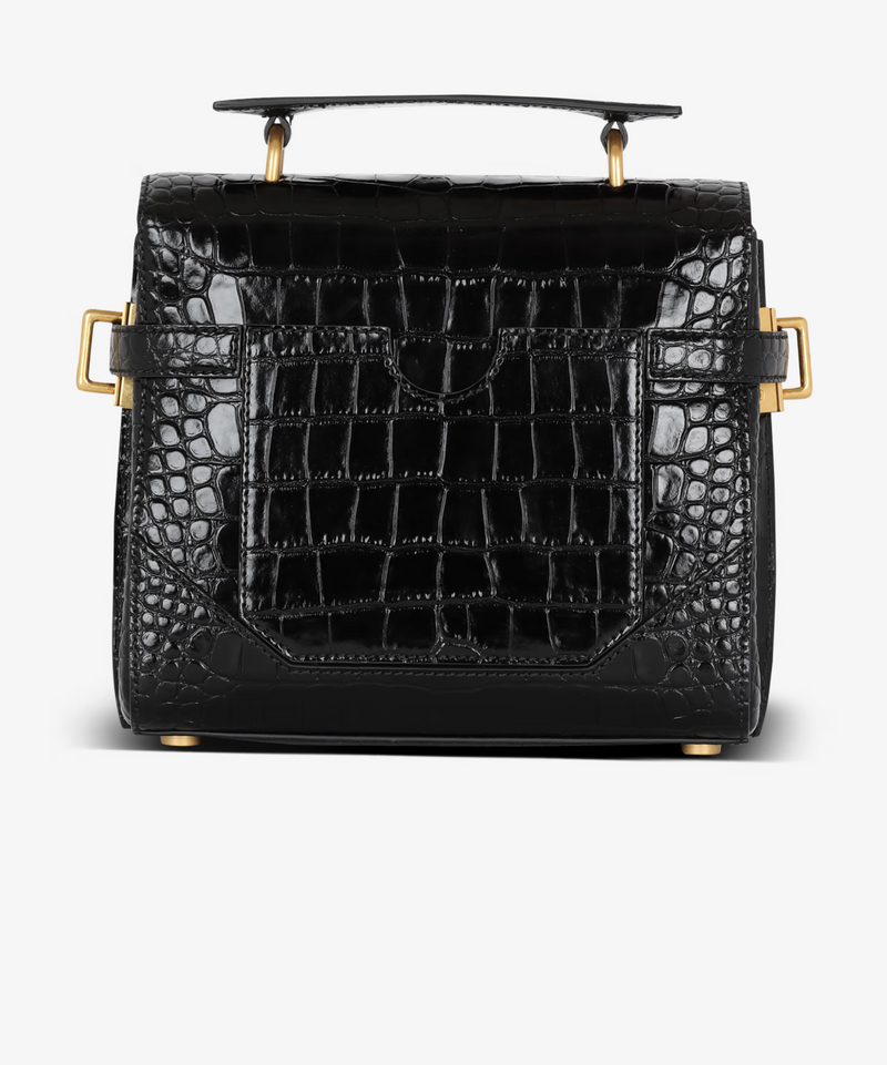 Balmain B-Buzz 23 Croc Embossed Bag