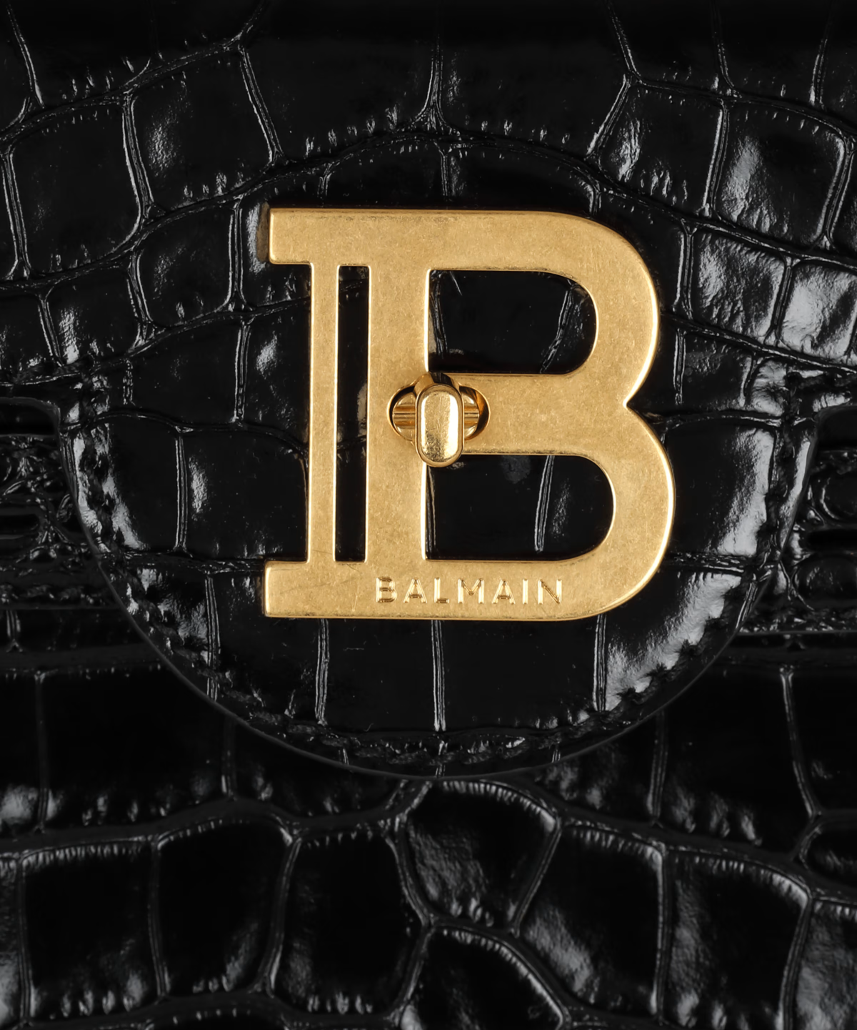 BALMAIN B-BUZZ 23 CROC EMBOSSED BAG