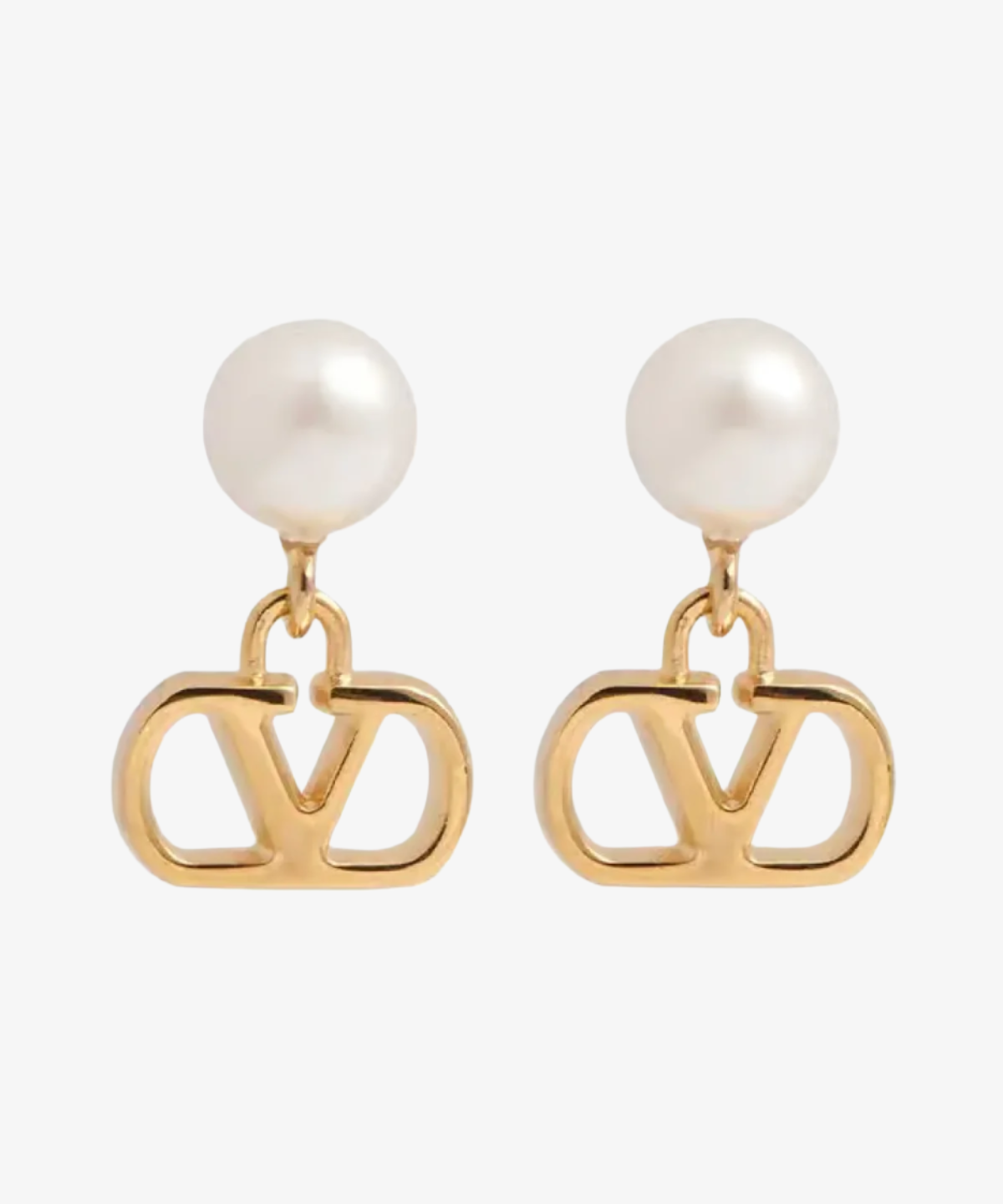 Valentino Vlogo Earrings Plus Pearl