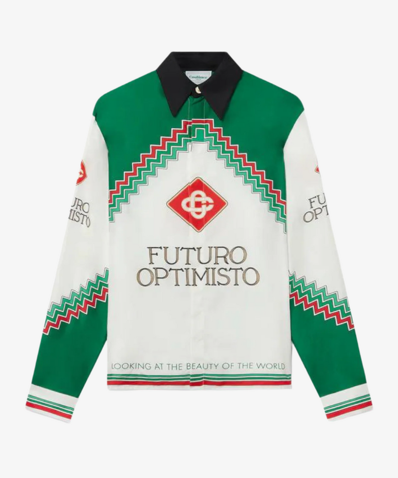 Casablanca Futuro Optimisto LS Silk Shirt