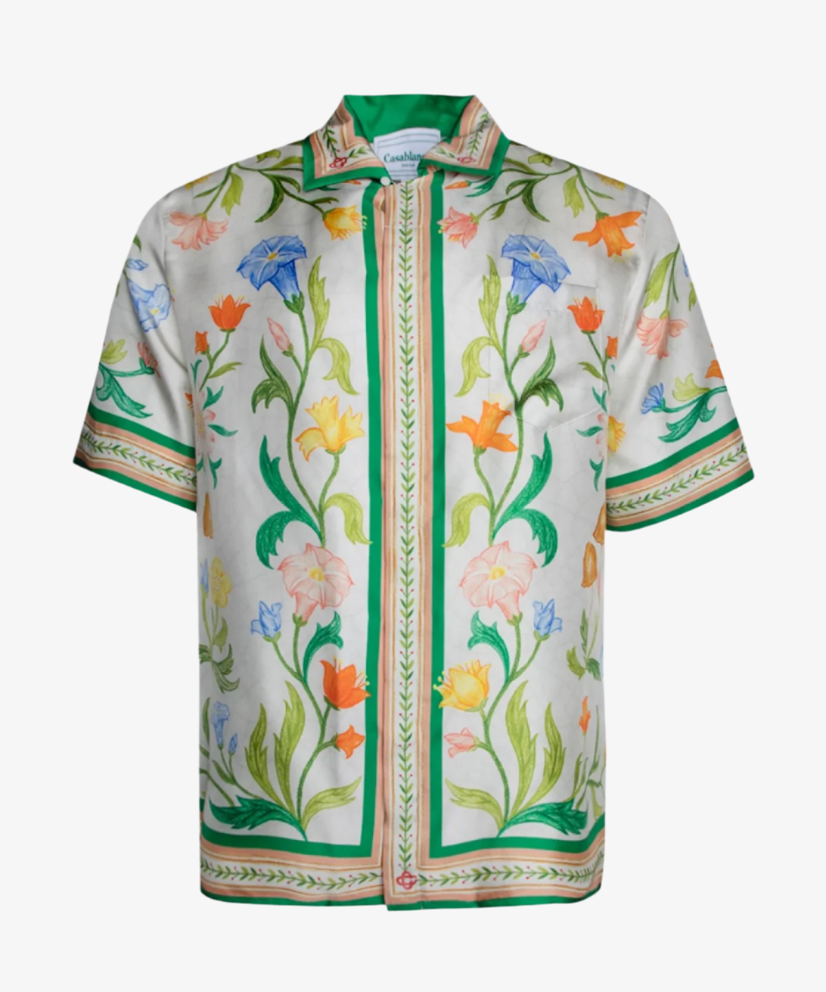 Casablanca Larchie Fleurie Silk SS Shirt